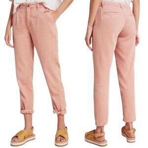 Anthropologie Scout Tapered Slim Pants Womens 26 Pleated Front Pink Lyocell Chic